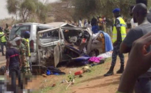 Louga : quatre morts dans une violente collision entre un minicar et un bus sur la route de Touba