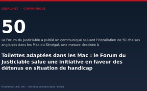 Toilettes adaptées dans les Mac : le Forum du Justiciable salue une initiative en faveur des détenus en situation de handicap