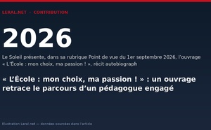 « L’École : mon choix, ma passion ! » : un ouvrage retrace le parcours d’un pédagogue engagé