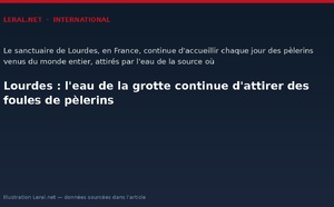 Lourdes : l'eau de la grotte continue d'attirer des foules de pèlerins