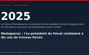 Madagascar : l'ex-président du Sénat condamné à dix ans de travaux forcés