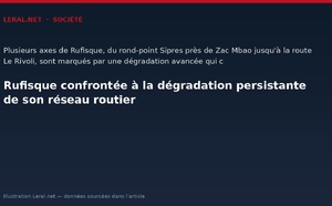 Rufisque confrontée à la dégradation persistante de son réseau routier