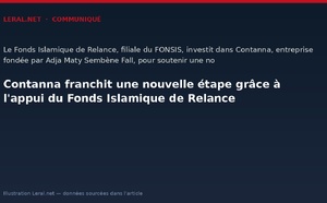 Contanna franchit une nouvelle étape grâce à l'appui du Fonds Islamique de Relance