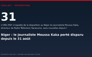 Niger : le journaliste Moussa Kaka porté disparu depuis le 31 août