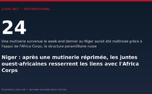 Niger : après une mutinerie réprimée, les juntes ouest-africaines resserrent les liens avec l'Africa Corps