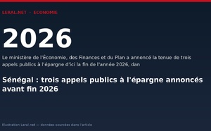 Sénégal : trois appels publics à l'épargne annoncés avant fin 2026