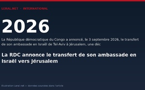 La RDC annonce le transfert de son ambassade en Israël vers Jérusalem
