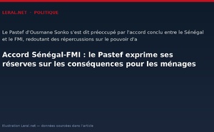Accord Sénégal-FMI : le Pastef exprime ses réserves sur les conséquences pour les ménages