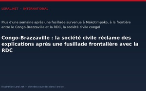 Congo-Brazzaville : la société civile réclame des explications après une fusillade frontalière avec la RDC