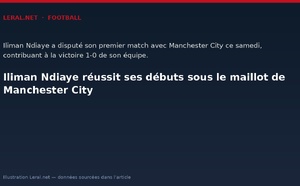 Iliman Ndiaye réussit ses débuts sous le maillot de Manchester City