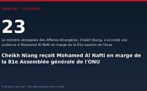 Cheikh Niang reçoit Mohamed Al Nafti en marge de la 81e Assemblée générale de l'ONU