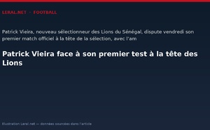 Patrick Vieira face à son premier test à la tête des Lions