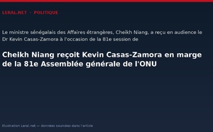 Cheikh Niang reçoit Kevin Casas-Zamora en marge de la 81e Assemblée générale de l'ONU