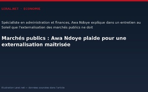Marchés publics : Awa Ndoye plaide pour une externalisation maîtrisée