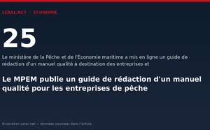 Le MPEM publie un guide de rédaction d'un manuel qualité pour les entreprises de pêche