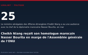 Cheikh Niang reçoit son homologue marocain Nasser Bourita en marge de l'Assemblée générale de l'ONU