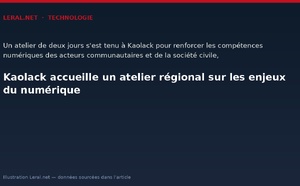 Kaolack accueille un atelier régional sur les enjeux du numérique