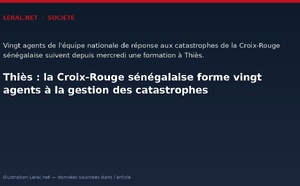 Thiès : la Croix-Rouge sénégalaise forme vingt agents à la gestion des catastrophes