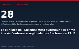 Le Ministre de l'Enseignement supérieur s'exprime à la 4e Conférence régionale des Recteurs de l'AUF