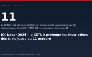 JOJ Dakar 2026 : le CETUD prolonge les inscriptions des taxis jusqu'au 11 octobre