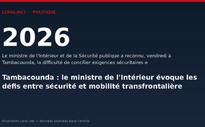 Tambacounda : le ministre de l'Intérieur évoque les défis entre sécurité et mobilité transfrontalière