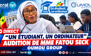 DIRECT « Un étudiant, un ordinateur » : audition MME SECK OUMOU GROUP