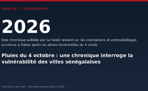 Pluies du 4 octobre : une chronique interroge la vulnérabilité des villes sénégalaises