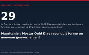 Mauritanie : Moctar Ould Diay reconduit forme un nouveau gouvernement