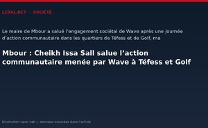 Mbour : Cheikh Issa Sall salue l’action communautaire menée par Wave à Téfess et Golf