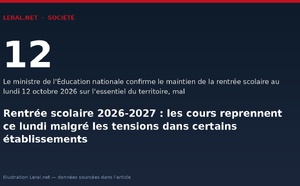 Rentrée scolaire 2026-2027 : les cours reprennent ce lundi malgré les tensions dans certains établissements
