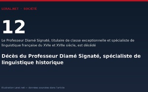 Décès du Professeur Diamé Signaté, spécialiste de linguistique historique