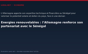 Energies renouvelables : l’Allemagne renforce son partenariat avec le Sénégal