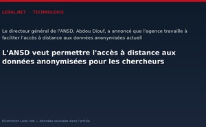 L'ANSD veut permettre l'accès à distance aux données anonymisées pour les chercheurs