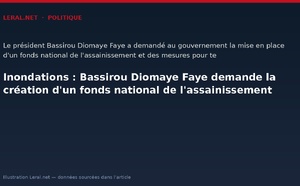 Inondations : Bassirou Diomaye Faye demande la création d'un fonds national de l'assainissement