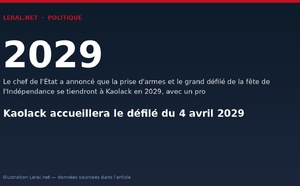 Kaolack accueillera le défilé du 4 avril 2029