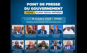 🔴POINT DE PRESSE du gouvernement sur le climat social national
