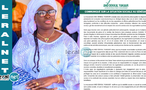 Grève générale des 21, 22 et 23 octobre : AND DEKKAL YAAKAAR alerte sur la dégradation du climat social au Sénégal