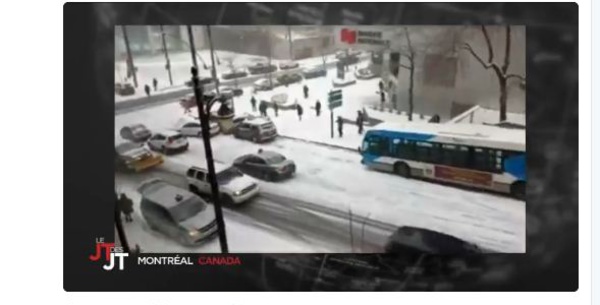 Non, cette scène de carambolage n'a pas été tournée en slow motion. Juste au Québec, regardez!!! 