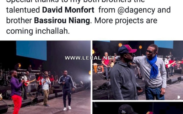 Bercy 2017 - Youssou Ndour: "Un grand merci à mes deux frères, le talentueux David Monfort de Dagency et son frère, Bassirou Niang"