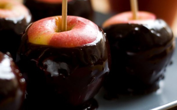 Recette Pommes d'amour au chocolat pour la saint-valentin