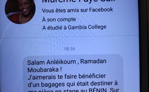 Des arnaqueurs au profil de Marième Faye Sall au Bénin, regardez et faîtes attention !