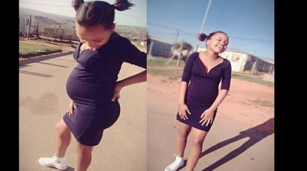 PHOTOS - Afrique du Sud: une fille de 12 ans enceinte et ”fière” embrasse le futur père 