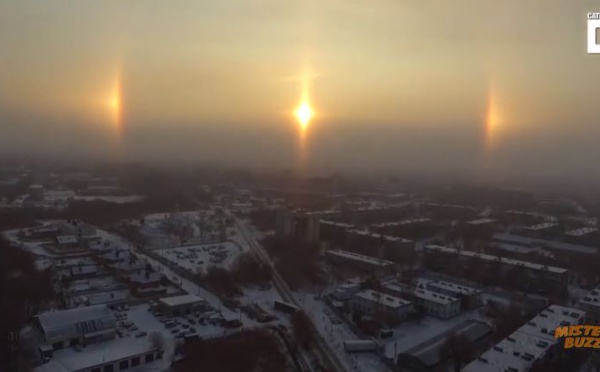 Arrêt sur image - 3 soleils brillent dans le ciel de Russie, phénomène naturel impressionnant !