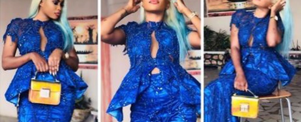 PHOTOS - Sagnsé Tabaski 2019: Marichou penche pour une robe bleue assortie de bretelles