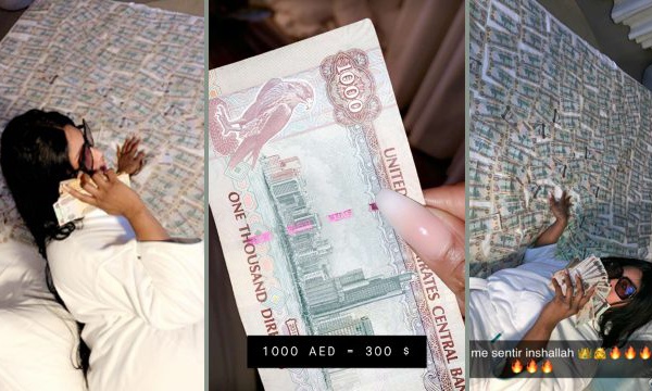 VIDEO - Depuis Dubaï, Diaba Sora montre sa puissance, elle dort sur des billets…