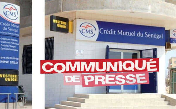 CREDIT MUTUEL DU SENEGAL - COMMUNIQUE DE PRESSE