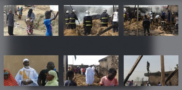 (Photos)- Kaolack : Incendie chez Imam Alioune Ndao