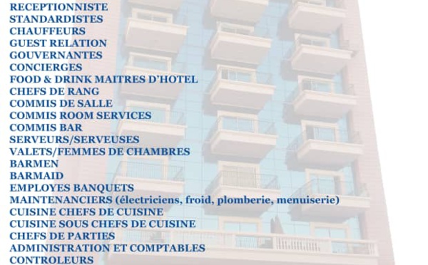 AVIS DE RECRUTEMENT - EXCELLENC6 HOTELS &amp; RESORTS Dakar Ngor Almadies