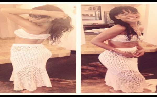 Look de Rihanna : Le 17 mai à Los Angeles en jupe blanche à crochet