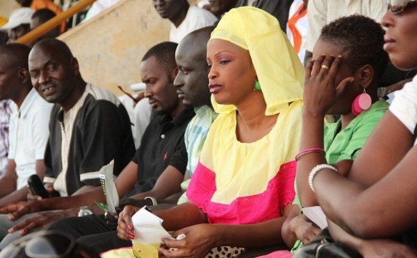 Mbathio Ndiaye au stade lors du combat Gouye-Gui vs Ama Baldé